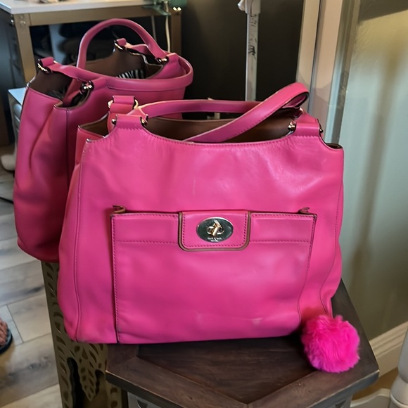 1 hour sale♠️💕 Kate Spade ♠️ large pink leather tote, UIGC - Picture 9 of 15